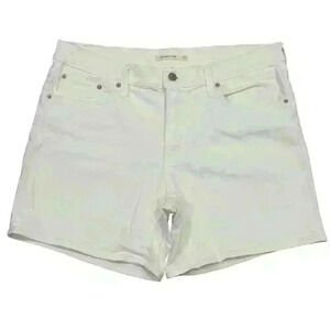 Levis Mid Length Short White Jorts Womens Sz 30 6” Denim Normcore Street Outdoor